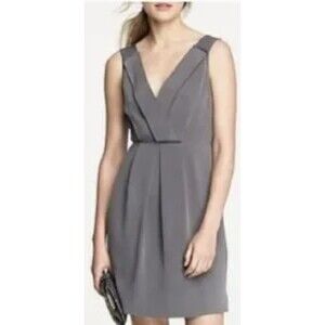 J Crew Aveline Dress Women Size 16 Washed Silk Crepe Gray Lagan Look Girly Core